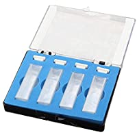Alftek - 4 Unidades de cuvetos visibles DE 3-5 ML 10 mm de Cuarzo-Cristal- espectrometro Micro óptico- Quartz